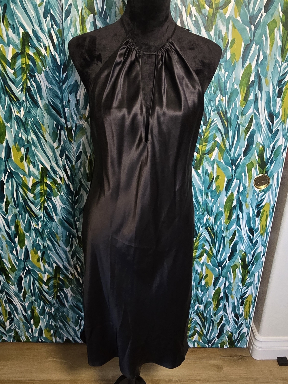 NWT Victoria's Secret Black Strapless Silk Slip Dress